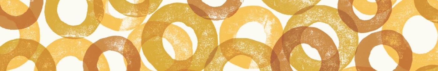 Yellow stamped pattern of Purely O's Cereal