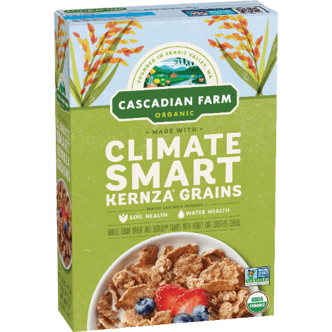 Cascadian Farm Organic kernza grains, front of package