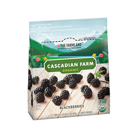 Cascadian Farm Organic Frozen blackberries, front of package