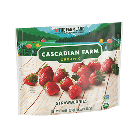 Cascadian Farm Organic Frozen Strawberries, front of package