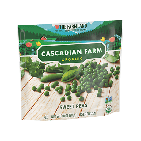 Cascadian Farm Organic Frozen Sweet Peas, front of package