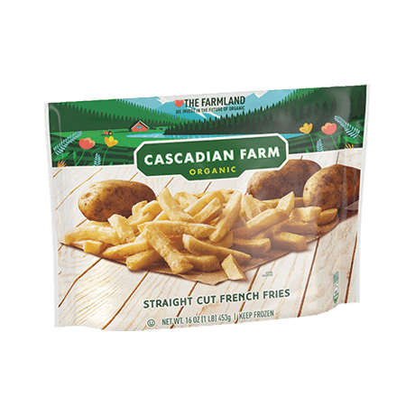 Cascadian Farm Straight Cut French Fries, front of package