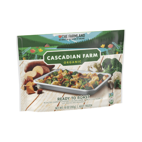 Cascadian Farm Frozen Ready to Roast Vegetables, front of package