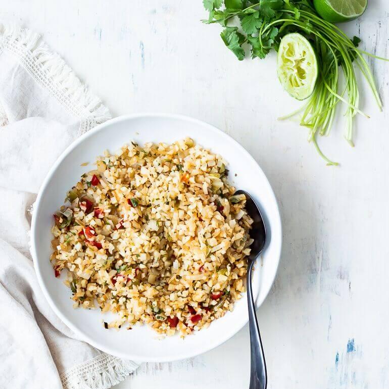 Recipe image of Cascadian Farm Organic Cilantro Lime Cauliflower Rice in a bowl